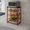 Ver imagem 1 de Fruteira com Suporte para Micro-ondas Barcelona Aço Cobre Cesto Cobre Tampo Preto