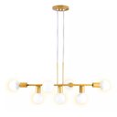 Ver imagem 2 de Lustre  de Teto Pendente Jabuticaba Rubis 7 Lâmpadas Mesa de Jantar e área Gourmet Cor Dourado