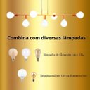 Ver imagem 3 de Lustre  de Teto Pendente Jabuticaba Rubis 7 Lâmpadas Mesa de Jantar e área Gourmet Cor Dourado