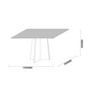 Ver imagem 2 de Mesa Ana 135x90 Arredondada Off White