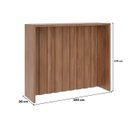 Ver imagem 2 de Bancada Ilha Cozinha Modulada 120cm X 100cm C/ Painel Ripado Cor:nogal