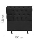 Ver imagem 3 de Cabeceira Estofada Cama Box Solteiro 100cm París Corino Preto- Mabe Magazine