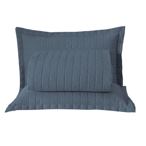Kit Cobre Leito Colcha Monaco King Dupla Face 3 Peças - Azul