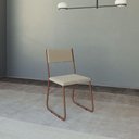 Ver imagem 2 de Kit 4 Cadeiras Angra Estofadas para Mesa Sala de Jantar Cozinha Conforto - Cobre-Bege