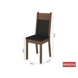 Conjunto Sala de Jantar Mesa 4 Cadeiras Miami Madesa - 5