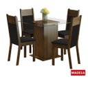 Ver imagem 3 de Conjunto Sala de Jantar Mesa 4 Cadeiras Miami Madesa