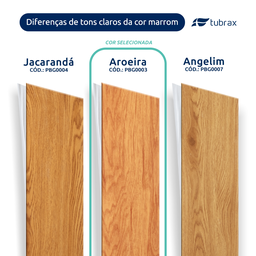 Piso Vinílico Autocolante Régua Amadeirado por M² Aroeira Tubrax - 3