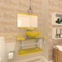 Ver imagem 3 de Gabinete de Vidro 60cm para Banheiro Estônia-Amarelo