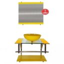 Ver imagem 2 de Gabinete de Vidro 60cm para Banheiro Estônia-Amarelo