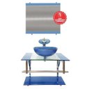 Ver imagem 2 de Gabinete de Vidro 60cm para Banheiro Estônia Azul