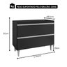 Balcao Pia Cozinha Compacto 1 M 2 Portas sem Tampo Madeira Cor,:preto - 3