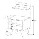 Ver imagem 7 de Mesa de Cabeceira Sleep com 1 Gaveta com Pés Estilo Retrô - Preto