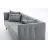 Sofá Cayenne 2 Lugares 163cm | Linho Cinza  Imbuia - Ilha Bela - 3