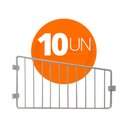 Ver imagem 1 de Kit - 10 Divisórias para Cestos 30cm Branco New Plus - Sa Gôndolas