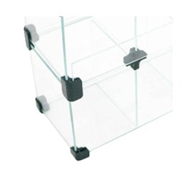 Baleiro Expositor Preto de Vidro - 0,50 X 0,30 X 0,15m - 4