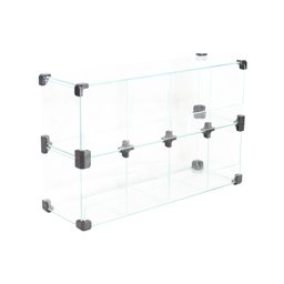Baleiro Expositor Preto de Vidro - 0,50 X 0,30 X 0,15m - 3