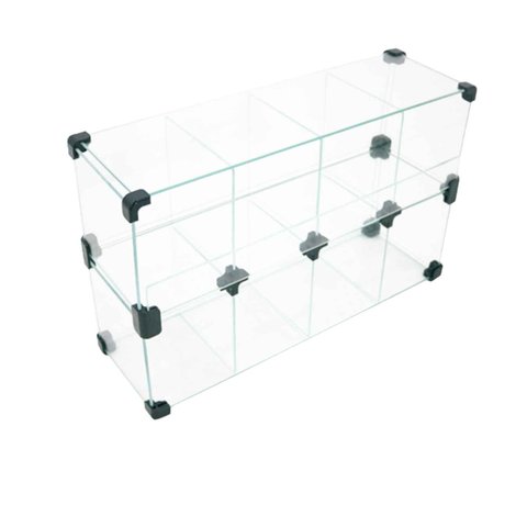 Baleiro Expositor Preto de Vidro - 0,50 X 0,30 X 0,15m