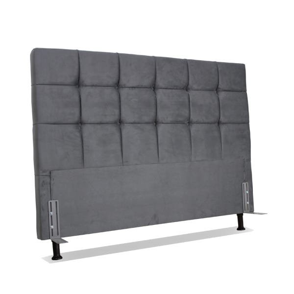 Cabeceira de Cama Box Casal Queen 158cm Atlanta Tecido Suede Veludo Cinza escuro - 1