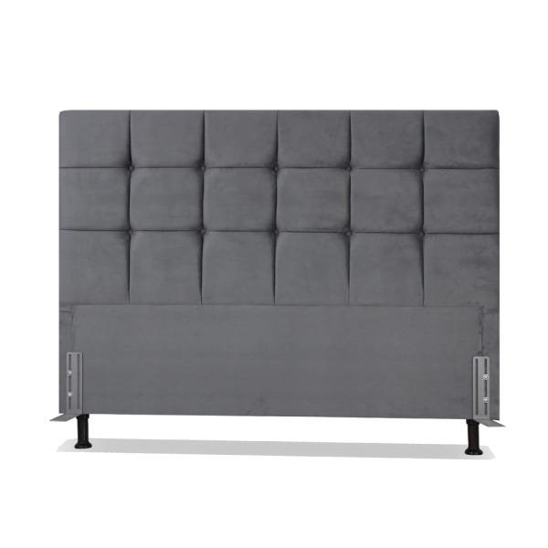 Cabeceira de Cama Box Casal Queen 158cm Atlanta Tecido Suede Veludo Cinza escuro - 2