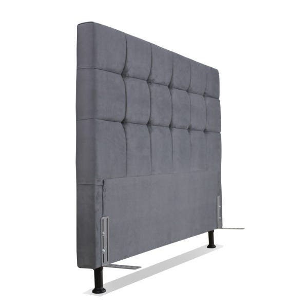 Cabeceira de Cama Box Casal Queen 158cm Atlanta Tecido Suede Veludo Cinza escuro - 3