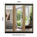 Ver imagem 3 de Guarda-Roupa Casal Madesa Reno 3 Portas de Correr de Espelho Preto/Rustic Cor:Preto/Rustic