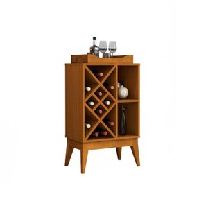 Aparador / Bar / Ba com Adega e Nichos Modelo Retrô com Pés em Madeira Maciça Acompanha Bandeja em M