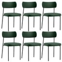 Ver imagem 1 de Kit 06 Cadeiras Decorativas Estofadas para Sala de Jantar Melina F01 Facto Verde Musgo - Lyam Decor