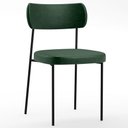Ver imagem 3 de Kit 06 Cadeiras Decorativas Estofadas para Sala de Jantar Melina F01 Facto Verde Musgo - Lyam Decor