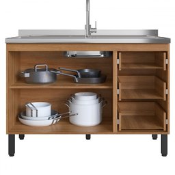 Cozinha Compacta Cedro 8 Portas 3 Gavetas Montana/fumê - Quiditá Móveis - 3