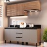 Cozinha Compacta Cedro 8 Portas 3 Gavetas Montana/fumê - Quiditá Móveis - 1