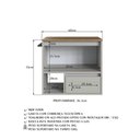 Ver imagem 4 de Gabinete de Banheiro Suspenso 60cm com 1nicho 1toalheiro 1porta e 1gaveta Bh8050 Arenas