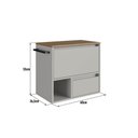 Ver imagem 3 de Gabinete de Banheiro Suspenso 60cm com 1nicho 1toalheiro 1porta e 1gaveta Bh8050 Arenas