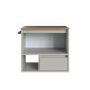 Ver imagem 5 de Gabinete de Banheiro Suspenso 60cm com 1nicho 1toalheiro 1porta e 1gaveta Bh8050 Arenas