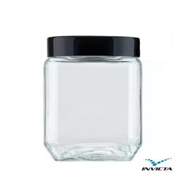 Pote Quadrado De Vidro 1,2ltrs Multiuso Tampa Rosca - 2 Pote Quadrado De Vidro 1,2ltrs Multiuso Tampa Rosca - 2