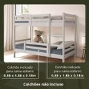 Ver imagem 3 de Beliche Solteiro Madeira Maciça com Grade Proteção Reforçado Woodstore