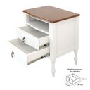 Ver imagem 4 de Mesa de Cabeceira Clássica 2 Gavetas com Nicho Pés Luiz Xv 1052