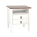 Ver imagem 2 de Mesa de Cabeceira Clássica 2 Gavetas com Nicho Pés Luiz Xv 1052