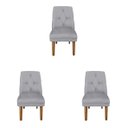 Ver imagem 1 de Kit 3 Cadeiras de Jantar Helena Corino Cinza - Dominic Decor