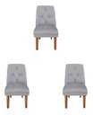 Ver imagem 1 de Kit 3 Cadeiras de Jantar Helena Corino Cinza - Dominic Decor