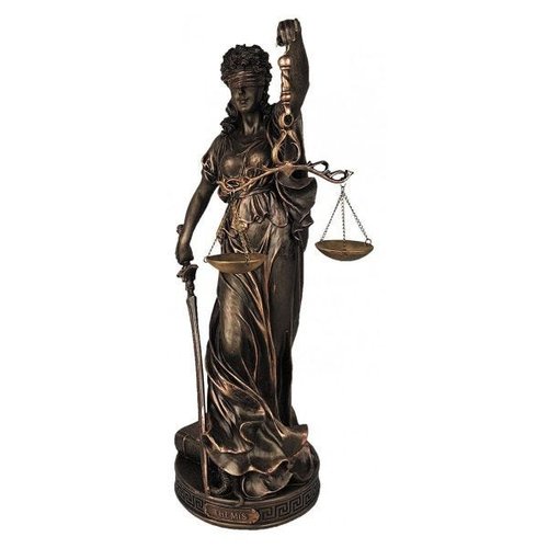 Estátua Deusa Têmis 34cm Dama Da Justiça Símbolo Do Direito