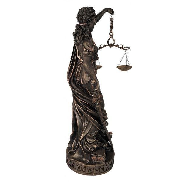 Estátua Deusa Têmis 63 cm Dama Da Justiça Símbolo Do Direito