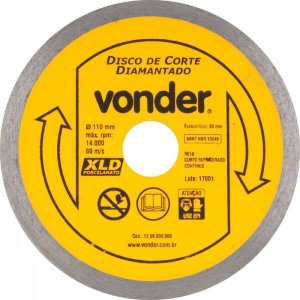 Disco de corte diamantado 110 mm contínuo para porcelanato XLD
