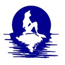 Ver imagem 1 de Adesivo Sereia Mar Praia Lua Decoração Banheiro:Azul