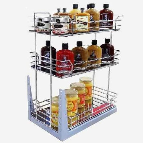 Mini Despensa Tripla Deslizante C/bandeja Inox Jomer 8851