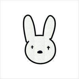 Tapete Coelho Branco no Formato Páscoa. - 2