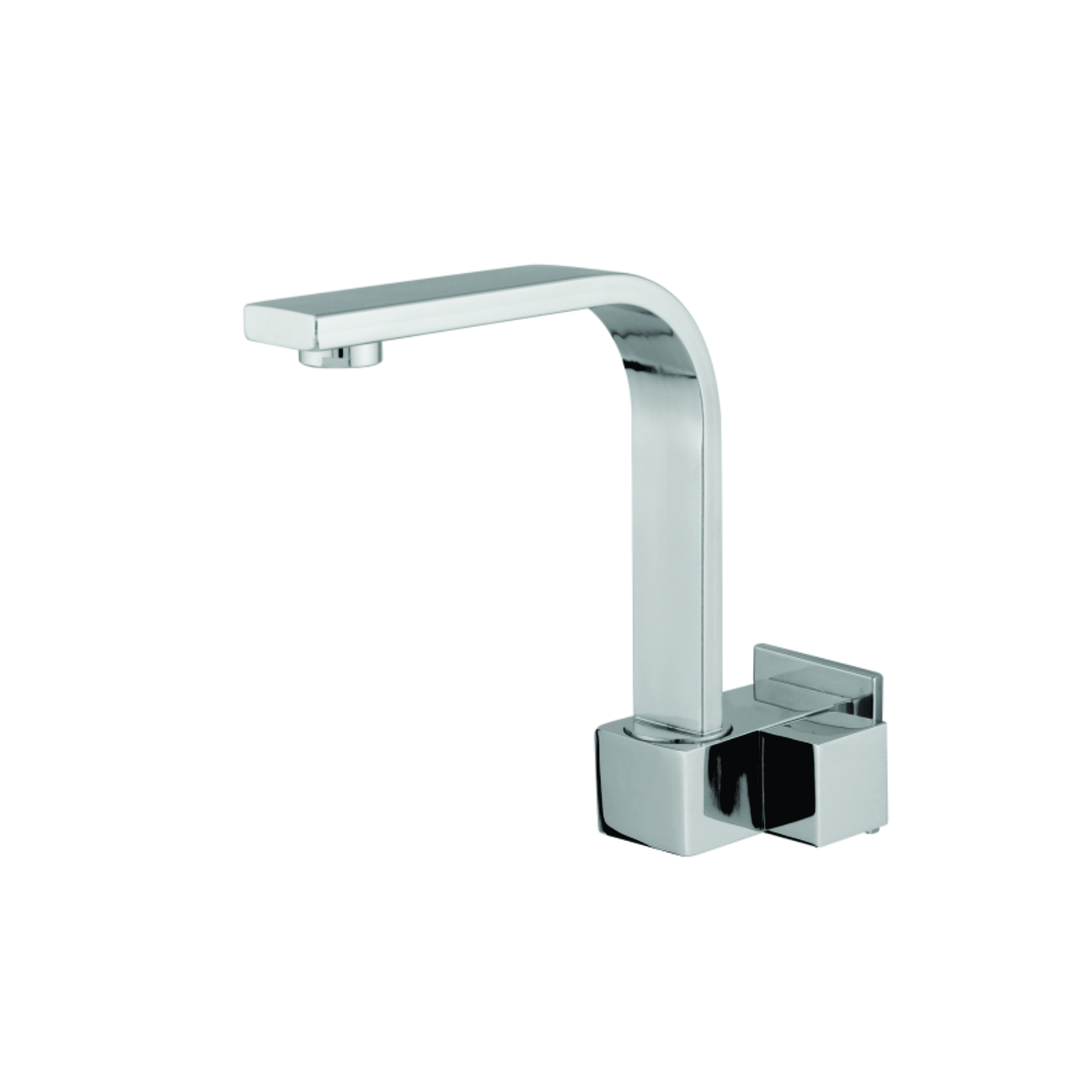 Torneira Quadrada Luxo Advance Cromada Parede Tubo Baixo (23 Cm) - 1