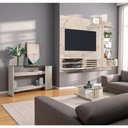 Ver imagem 1 de Conjunto Sala Domo Prime C/ Aparador C/ Mesa de Centro Calacata/off-white