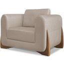 Ver imagem 1 de Poltrona Jolie 1 Lugar Pes Boomerang Linho Areia Ezz
