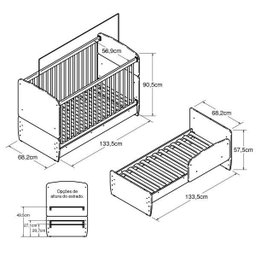 Berço Mini Cama com Suporte Mosquiteiro Docinho Art In Móveis - 4