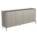 Ver imagem 1 de Aparador Buffet para Sala de Jantar 4 Portas Pés Industrial Dourado Naim I03 Grigio - Lyam Decor
